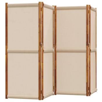 4-tlg. Paravent Taupe 280x180 cm