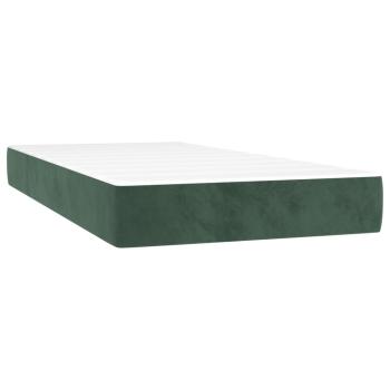 Taschenfederkernmatratze Mittel Dunkelgrün 120x190x20 cm Samt
