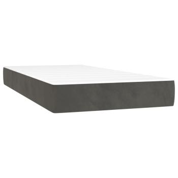 Taschenfederkernmatratze Mittel Dunkelgrau 120x190x20 cm Samt