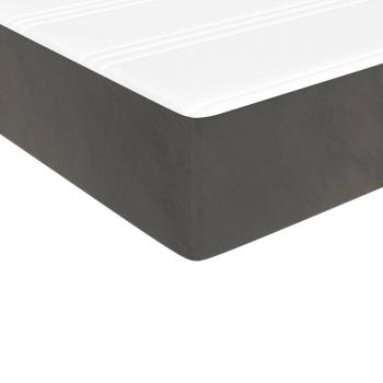Taschenfederkernmatratze Mittel Dunkelgrau 120x190x20 cm Samt