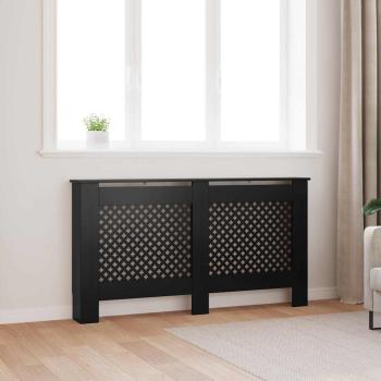 ARDEBO.de - Heizkörperverkleidung Schwarz 152x19x81,5 cm MDF