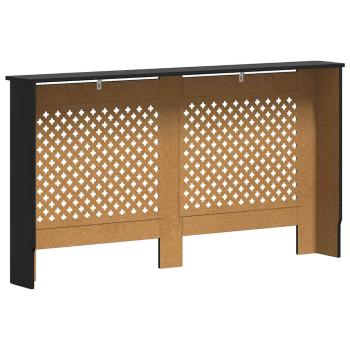 Heizkörperverkleidung Schwarz 152x19x81,5 cm MDF