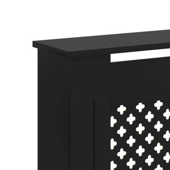 Heizkörperverkleidung Schwarz 152x19x81,5 cm MDF