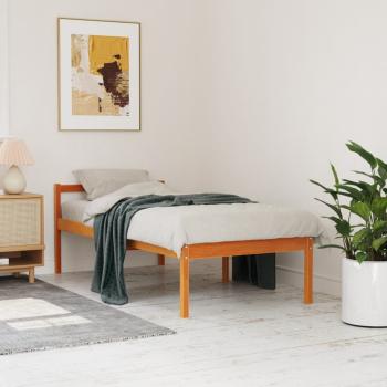 ARDEBO.de - Seniorenbett Wachsbraun 75x190 cm Massivholz Kiefer