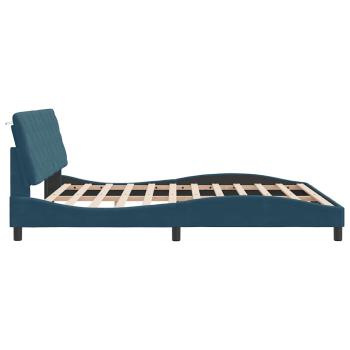 Bettgestell ohne Matratze Blau 180x200 cm Samt