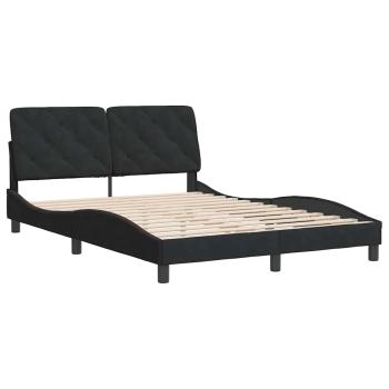 Bettgestell ohne Matratze Schwarz 120x200 cm Samt