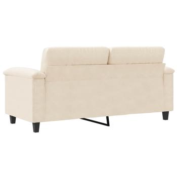 2-Sitzer-Sofa Beige 140 cm Mikrofasergewebe