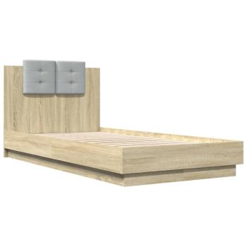 Bettgestell mit Kopfteil Sonoma-Eiche 75x190 cm Holzwerkstoff