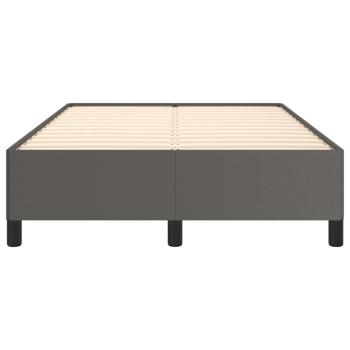 Bettgestell ohne Matratze Grau 120x190 cm Kunstleder