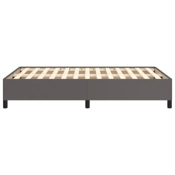 Bettgestell ohne Matratze Grau 120x190 cm Kunstleder