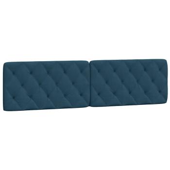 Bettgestell ohne Matratze Blau 200x200 cm Samt