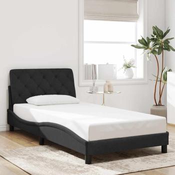 ARDEBO.de - Bettgestell ohne Matratze Schwarz 100x200 cm Samt