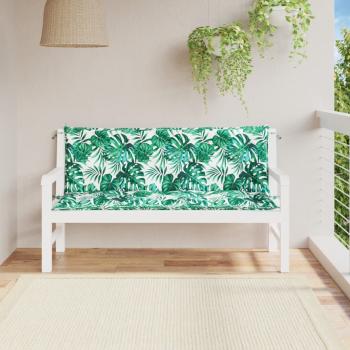 ARDEBO.de - Gartenbank-Auflagen 2 Stk. Blattmuster 150x50x7cm Oxford-Gewebe