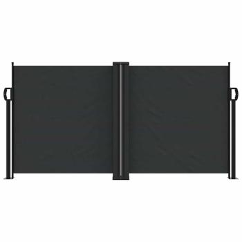 Seitenmarkise Ausziehbar Schwarz 120x600 cm