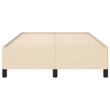 Bettgestell ohne Matratze Creme 120x190 cm Stoff