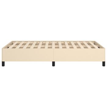 Bettgestell ohne Matratze Creme 120x190 cm Stoff