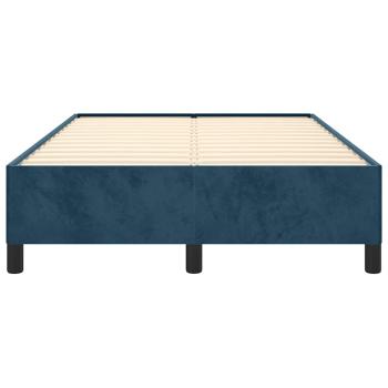 Bettgestell ohne Matratze Dunkelblau 120x190 cm Samt