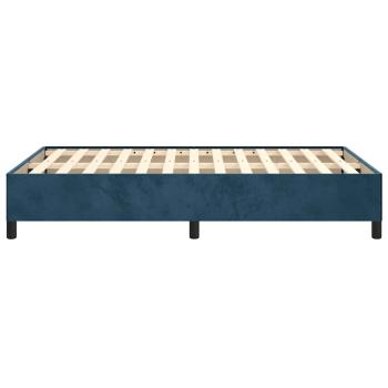 Bettgestell ohne Matratze Dunkelblau 120x190 cm Samt