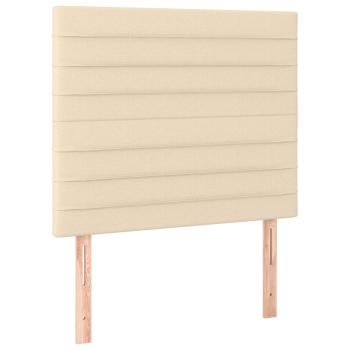 Boxspringbett mit Matratze Creme 120x190 cm Stoff