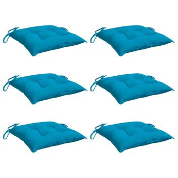 Stuhlkissen 6 Stk. Hellblau 40x40x7 cm Oxford-Gewebe