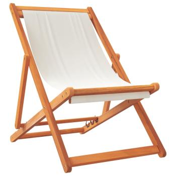 Klappstühle, 2 Stück, cremeweißer Stoff