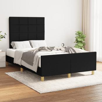 ARDEBO.de - Bettgestell ohne Matratze Schwarz 120x190 cm Stoff