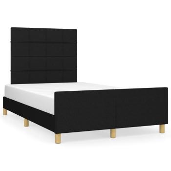Bettgestell ohne Matratze Schwarz 120x190 cm Stoff