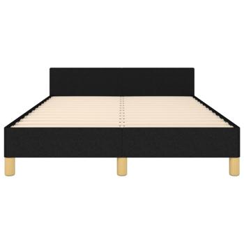 Bettgestell ohne Matratze Schwarz 120x190 cm Stoff