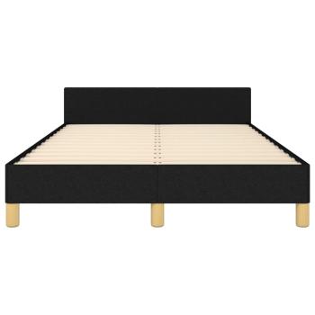 Bettgestell ohne Matratze Schwarz 120x190 cm Stoff