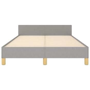 Bettgestell ohne Matratze Hellgrau 120x190 cm Stoff