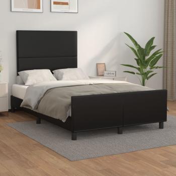 ARDEBO.de - Bettgestell ohne Matratze Schwarz 120x190 cm Kunstleder