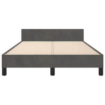 Bettgestell ohne Matratze Dunkelgrau 120x190 cm Samt