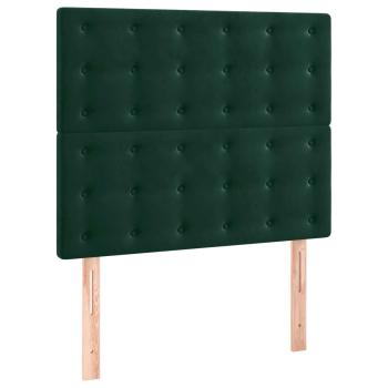 Bettgestell ohne Matratze Dunkelgrün 120x190 cm Samt
