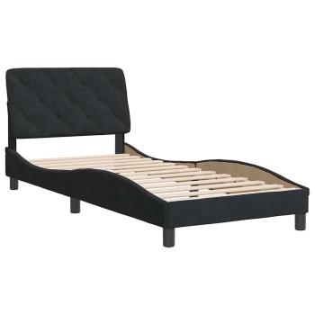 Bettgestell ohne Matratze Schwarz 80x200 cm Samt