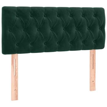 Boxspringbett mit Matratze Dunkelgrün 120x190 cm Samt