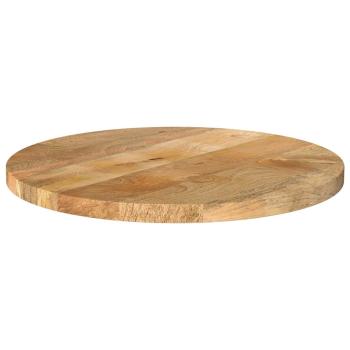 Tischplatte Ø 60x2,5 cm Rund Massivholz Mango
