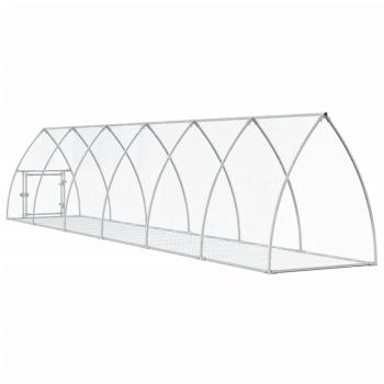 Hasenstall Silbern 105x600x120 cm Verzinkter Stahl