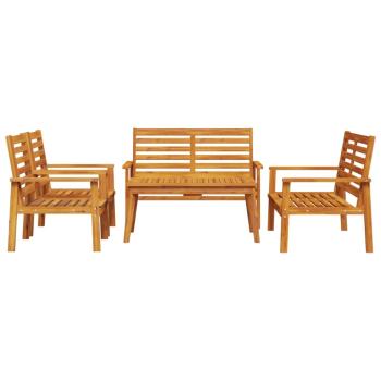 5-tlg. Garten-Lounge-Set Massivholz Akazie