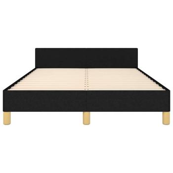 Bettgestell ohne Matratze Schwarz 120x190 cm Stoff