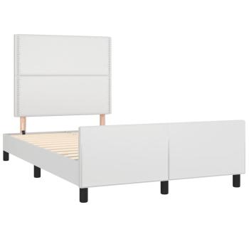 Bettgestell ohne Matratze Weiß 120x190 cm Kunstleder