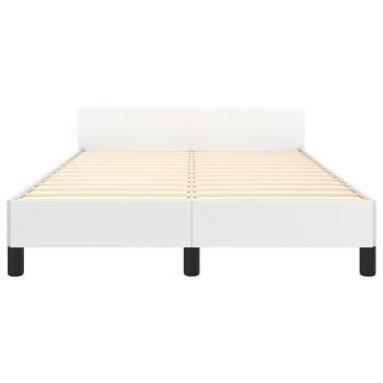 Bettgestell ohne Matratze Weiß 120x190 cm Kunstleder