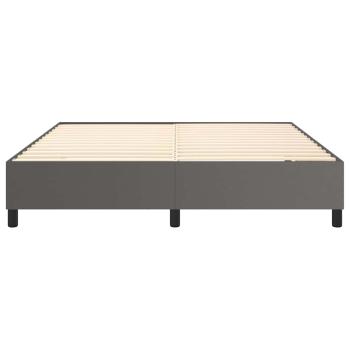 Boxspringbettgestell Grau 160x200 cm Kunstleder