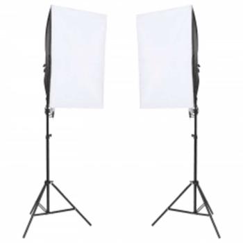 Fotostudio-Set mit Beleuchtung und Hintergrund