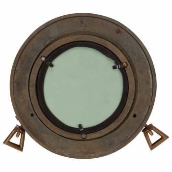 Bullaugen-Spiegel Wandmontage Ø23 cm Aluminium und Glas