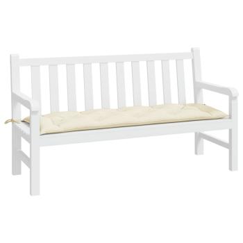 Gartenbank-Auflage Creme 150x50x7 cm Oxford-Gewebe