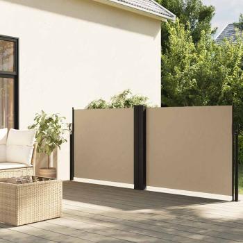 ARDEBO.de - Seitenmarkise Ausziehbar Beige 120x1200 cm