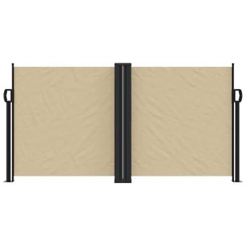 Seitenmarkise Ausziehbar Beige 120x1200 cm
