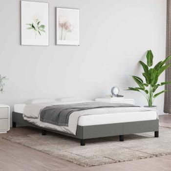 ARDEBO.de - Bettgestell ohne Matratze Dunkelgrau 120x190 cm Stoff