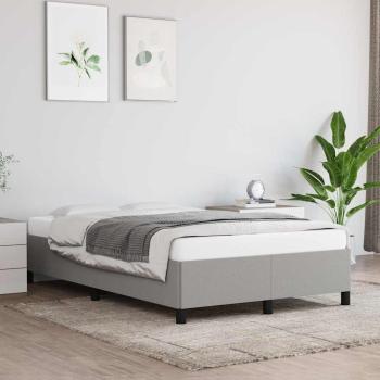 ARDEBO.de - Bettgestell ohne Matratze Hellgrau 120x190 cm Stoff