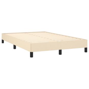 Bettgestell ohne Matratze Creme 120x190 cm Stoff